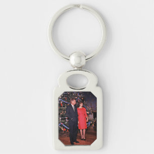 Porte-clés Arbre de Noël Président John Kennedy & Jacqueline