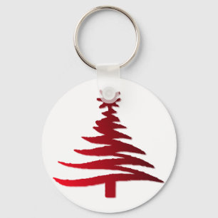 Porte-clés Arbre de Noël Rouge