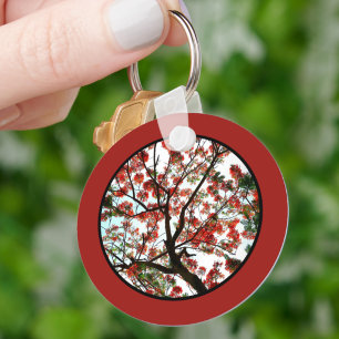 Porte-clés Arbre de Poinciana Royal Flamboyant Rouge
