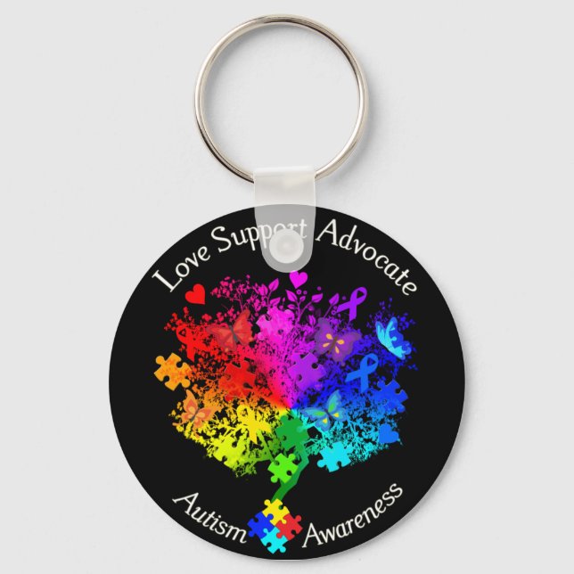Porte-clés Arbre de spectre autistique (Recto)