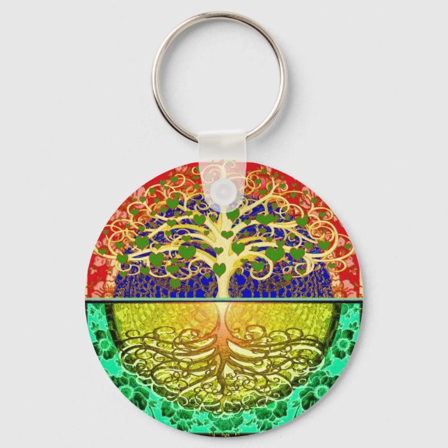 Porte-clés Arbre de vie Coeur (Recto)
