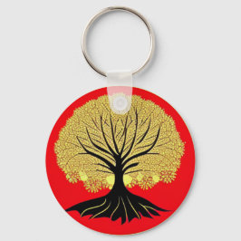 Porte-clés Arbre de vie floral