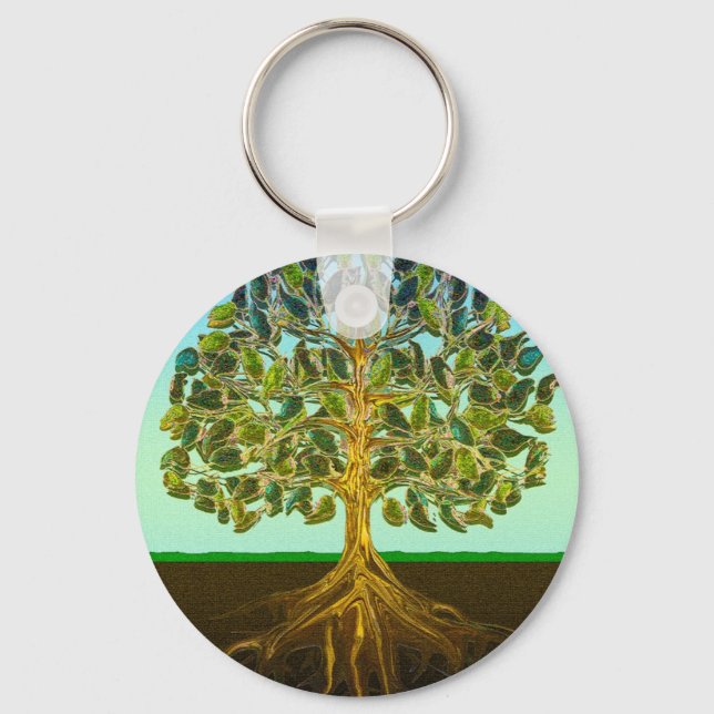 Porte-clés Arbre de vie Plaisirs simples de la vie (Recto)