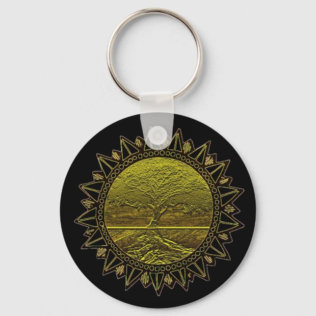 Porte-clés Arbre de vie Sun Salutation (Recto)