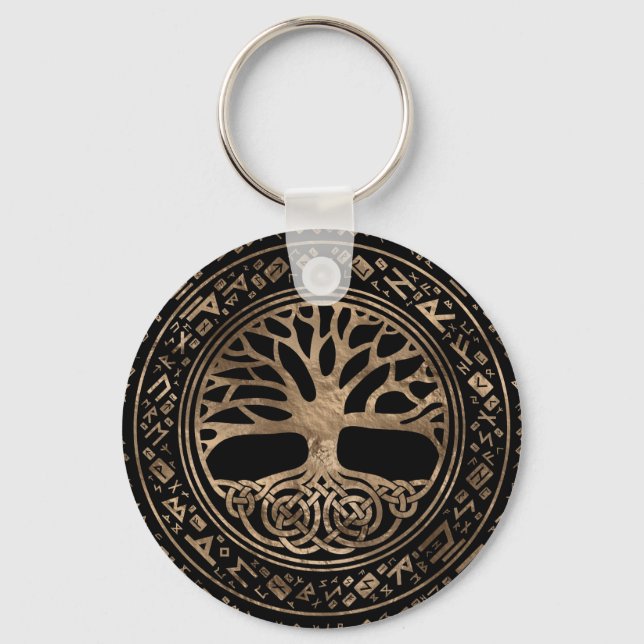 Porte-clés Arbre de vie - Yggdrasil Runic Motif (Recto)