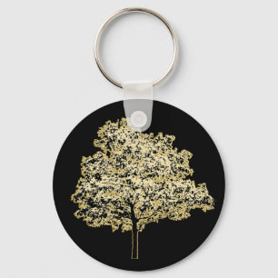 Porte-clés Arbre d'or Nature Art d'origine