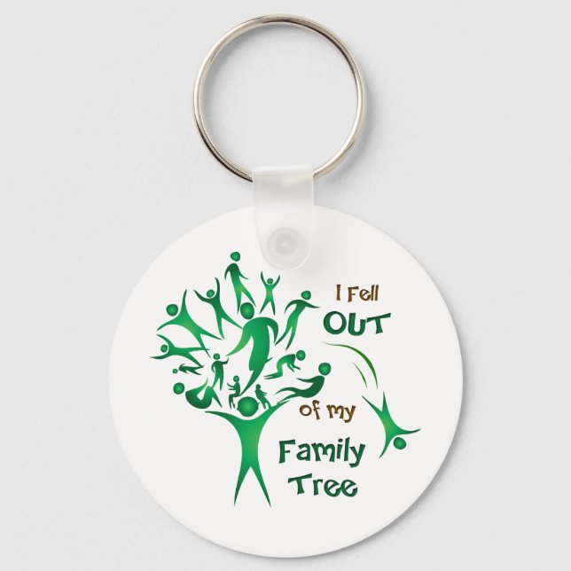 Porte-clés Arbre familial amusant (Recto)
