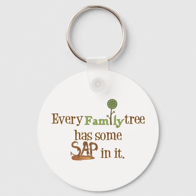 Porte-clés Arbre familial amusant (Recto)