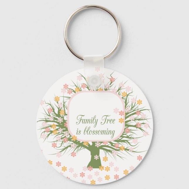 Porte-clés Arbre familial en floraison (Recto)