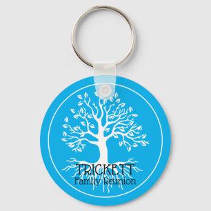Porte-clés Arbre famille de réunion Sky Blue