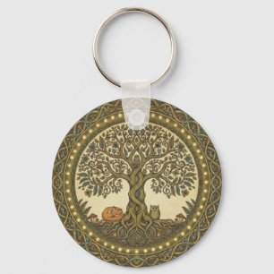 Porte-clés Arbre sacré de la vie Art celtique