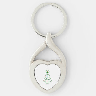 Porte-clés Arbre stéthoscope (vert)