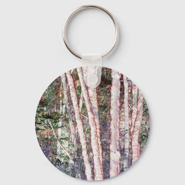 Porte-clés Arbres à bords rouges (Recto)