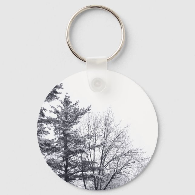 Porte-clés Arbres couverts de neige : Verticaux (Recto)
