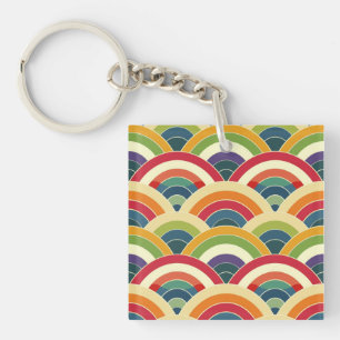 Porte-clés Arc-en-ciel coloré Boho