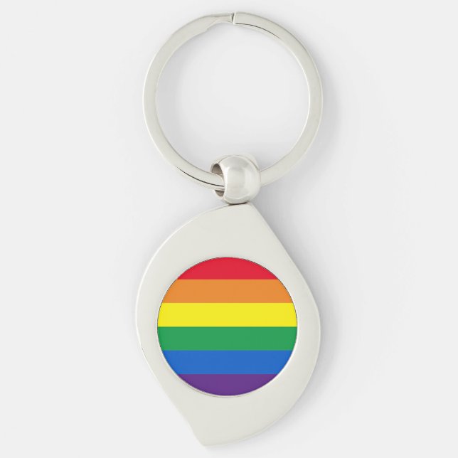 Porte-clés Arc-en-ciel couleurs Lgbt drapeau gay (Devant)
