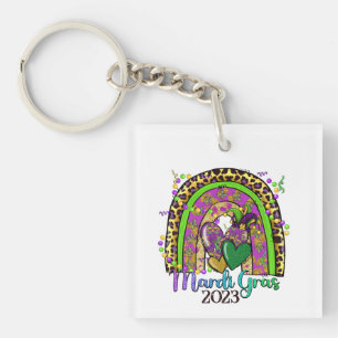 Porte-clés arc-en-ciel de date personnalisée Mardi