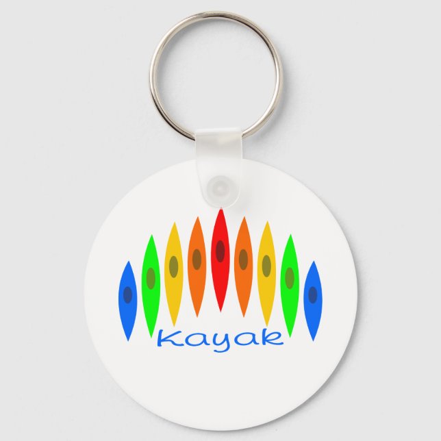 Porte-clés Arc en ciel de Kayaks (Recto)