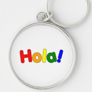 Porte-clés Arc-en-ciel espagnol bonjour : Iris Hola d'Espanol
