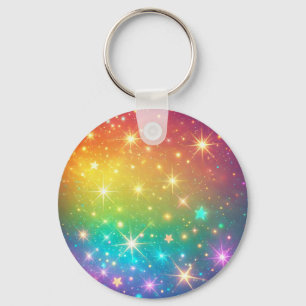 Porte-clés Arc-en-ciel étoilé coloré espace