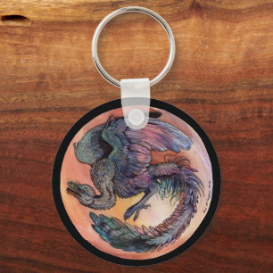 Porte-clés Archaeopteryx ronde