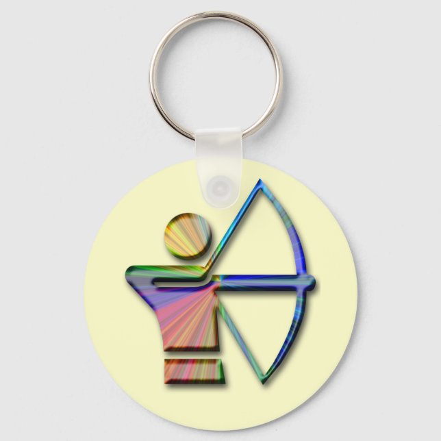 Porte-clés Archer avec flèche et flèche (Recto)