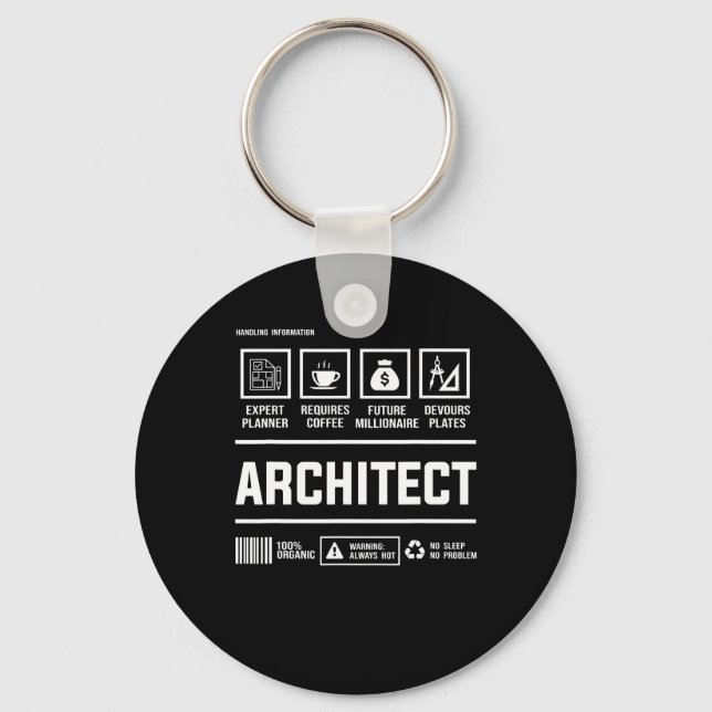 Porte-clés Architect Handling Information Architecture Mens C (Recto)