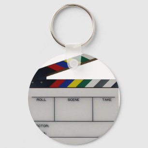 Porte-clés Ardoise de cinéaste de film de bardeau