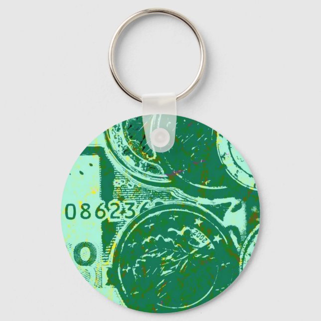 Porte-clés Argent vert (Recto)