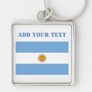 Porte-clés Argentine Drapeau Football Soccer bleu argentin