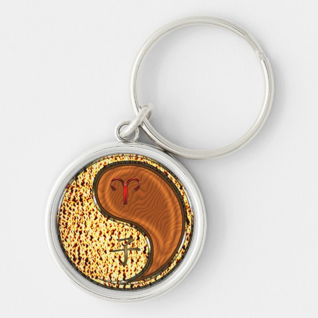 Porte-clés Aries et bois de rat (Devant)