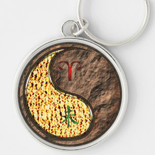 Porte-clés Aries et la chèvre de la Terre