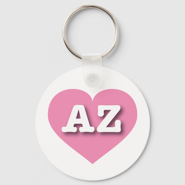 Porte-clés Arizona Coeur rose - J'aime AZ (Recto)