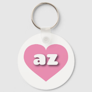 Porte-clés Arizona coeur rose - J'aime az