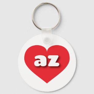 Porte-clés Arizona coeur rouge - J'aime az