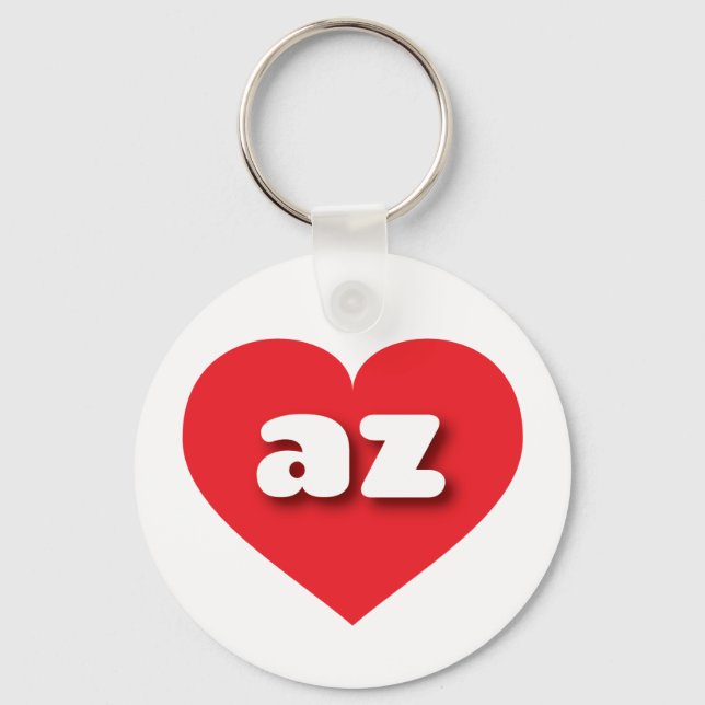 Porte-clés Arizona coeur rouge - J'aime az (Recto)