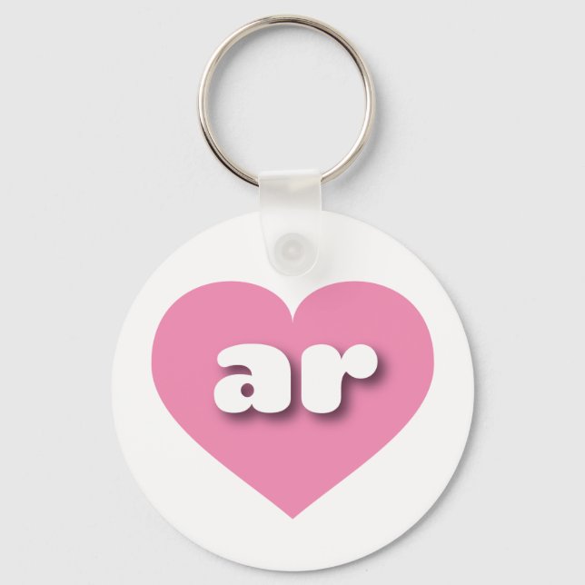 Porte-clés Arkansas coeur rose - I love ar (Recto)