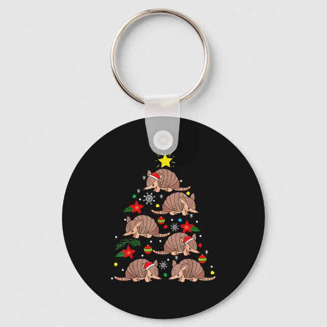 Porte-clés Armadillo Christmas Ornament Tree Funny Zookeeper  (Recto)