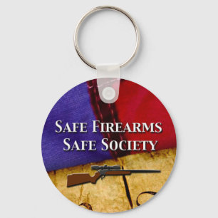 Porte-clés Armes à feu sûres, société en sécurité