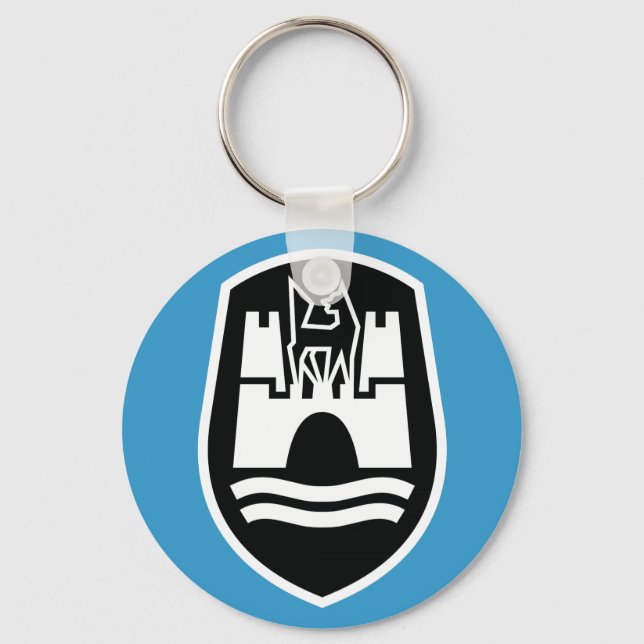 Porte-clés Armoiries de Wolfsburg (blanc noir) (Recto)