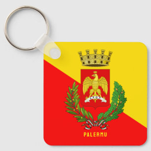 Porte-clés Armoiries/drapeau de Palerme (ville), Sicile