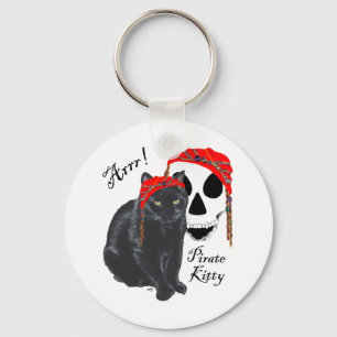 Porte-clés Arr ! Chat noir Pirate Kitty