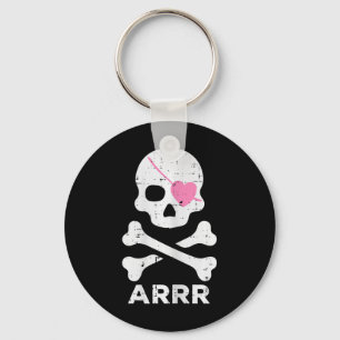 Porte-clés Arr Pirate Heart Eyepatch Halloween Femmes Toddler