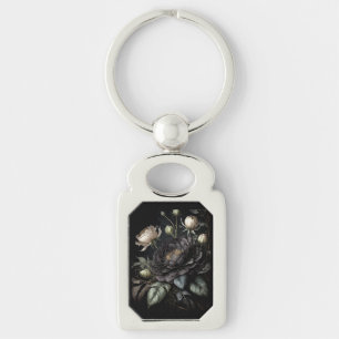 Porte-clés Arrangement gothique Rose Fleur noire