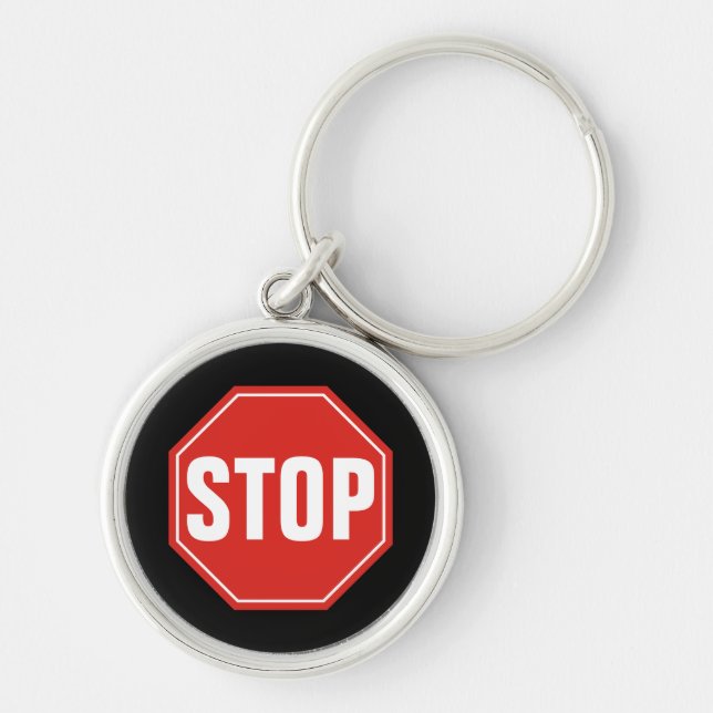 Porte-clés ARRÊTER LE Porte - clé de connexion (Devant)