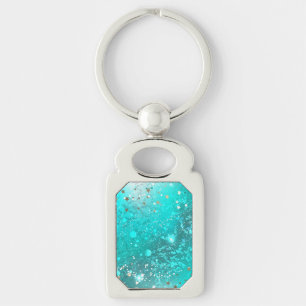 Porte-clés Arrière - plan à huile Turquoise de la menthe