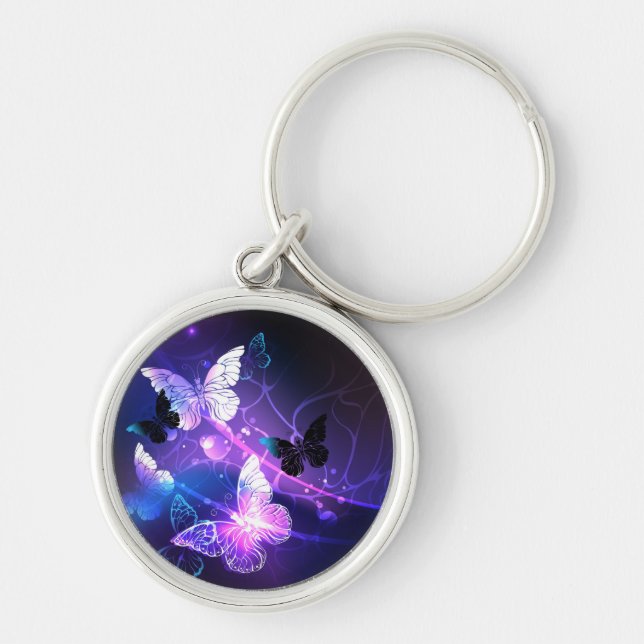 Porte-clés Arrière - plan avec papillons de nuit (Devant)