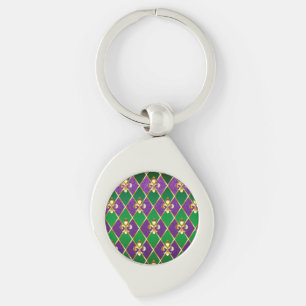 Porte-clés Arrière - plan de bijoux Mardi Gras