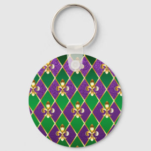 Porte-clés Arrière - plan de bijoux Mardi Gras