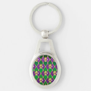 Porte-clés Arrière - plan de bijoux Mardi Gras